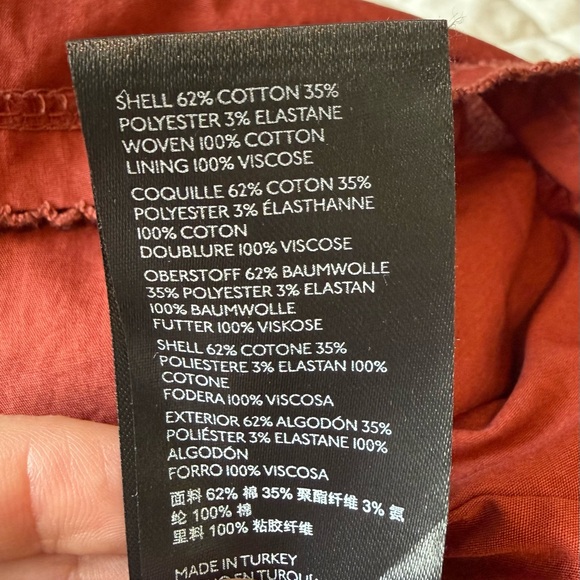 Anthropologie Maeve Puff Sleeved Mini Dress Rust Small - Picture 9 of 9